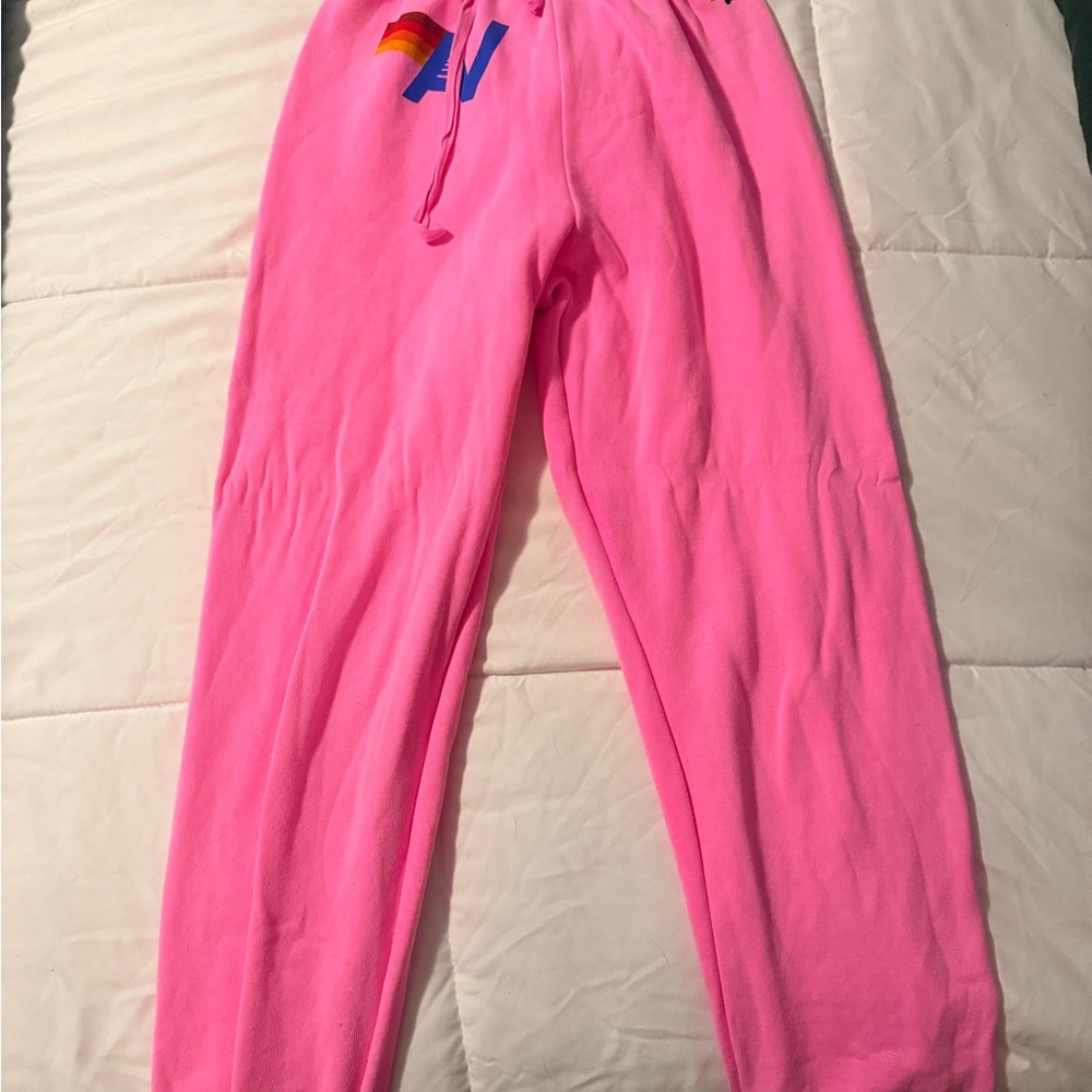 Aviator Nation Bright Pink Joggers